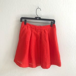 NWOT Harlowe & Graham orange mini skirt